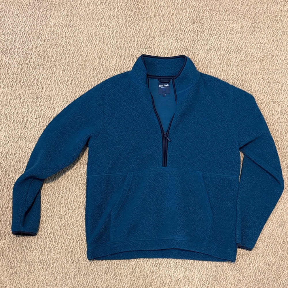 Pringle Men's Teal Zip-Up Sweater